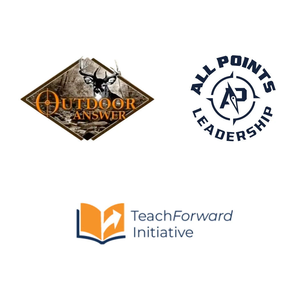 Logos for Outdoor Answer, All Points Leadership, and TeachForward Initiative
